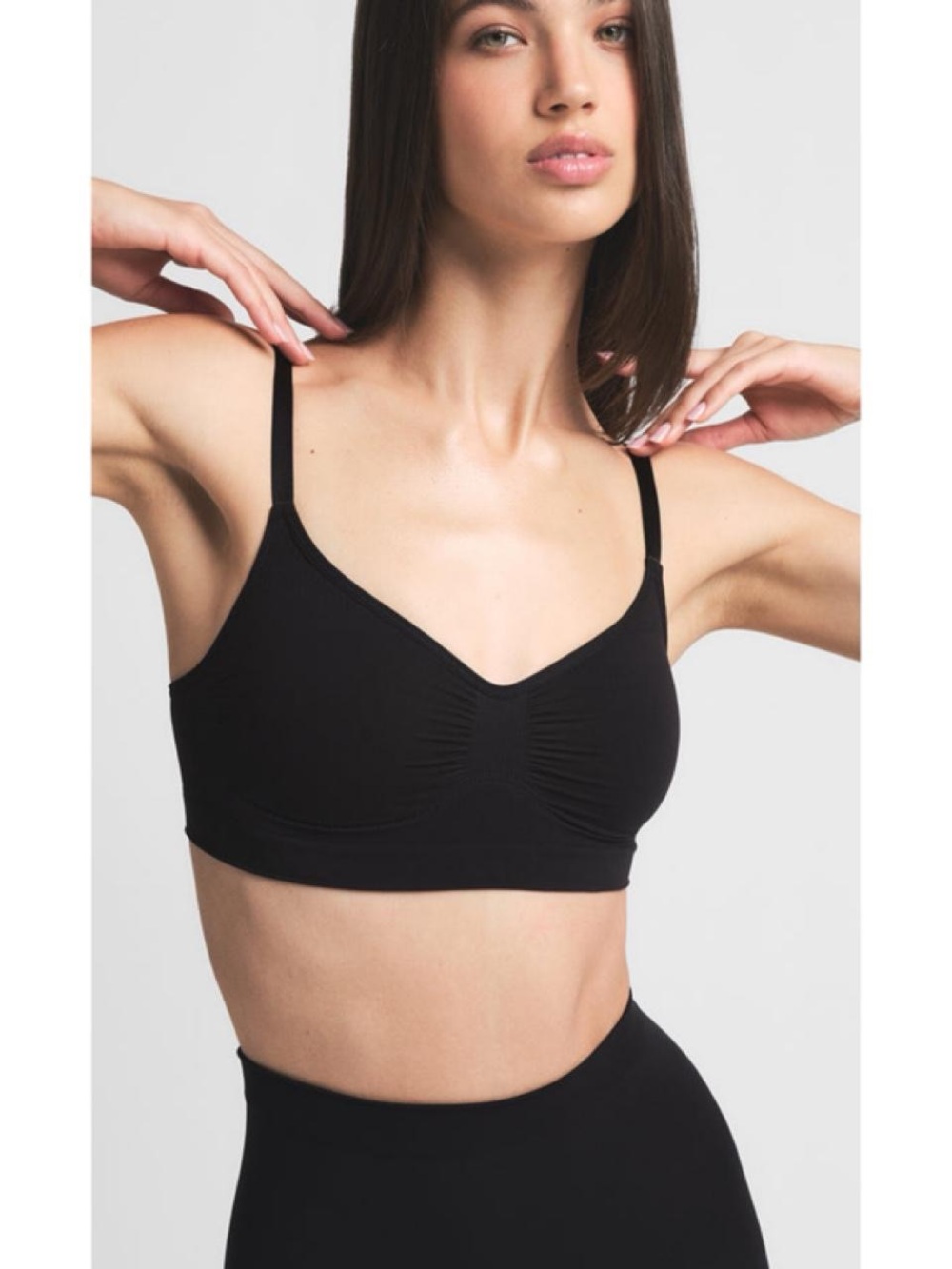 Skims Seamless Sculpt Bralette in Onyx Size XL